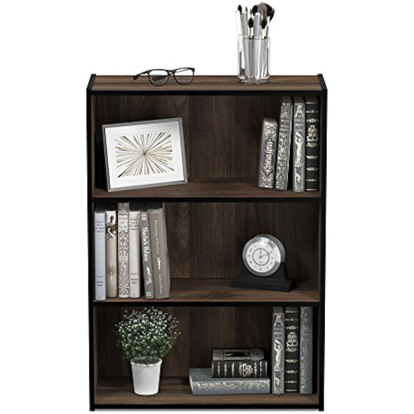 Furinno Pasir 3-Tier Open Shelf, Columbia Walnut
