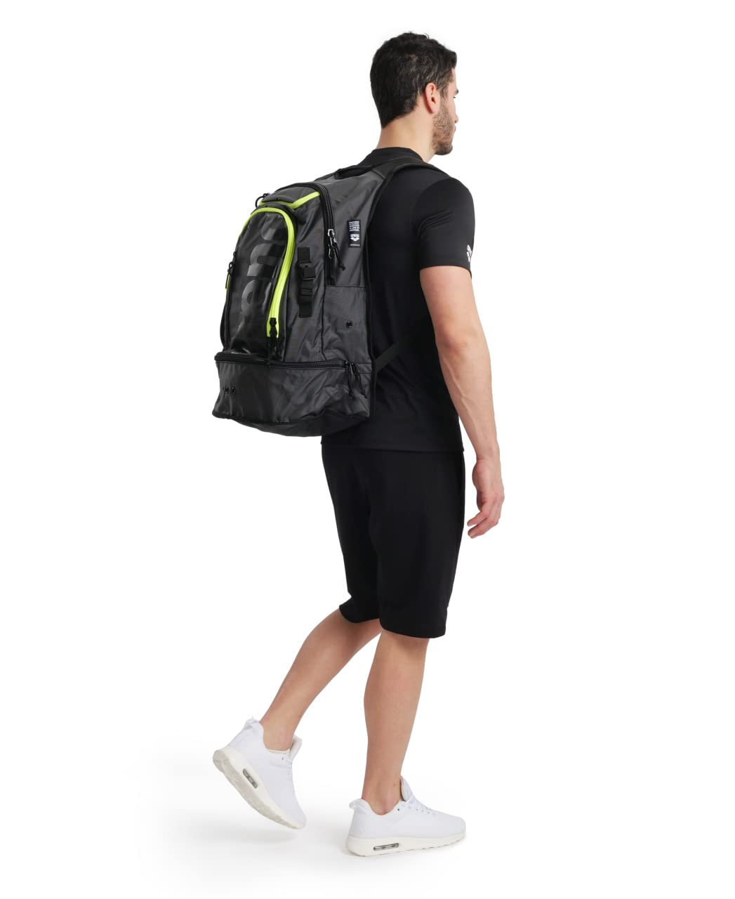 Arena Fastpack 3.0 Sporty Backpack for Swimming, Sea, Gym and Sports, Water-Repellent Travel Bag with Padded Shoulder Straps, Shoe and Wet Clothes Compartment, 40 litres