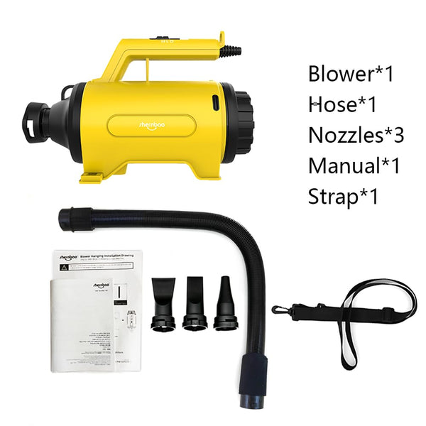 shernbao High Velocity Car & Motorcycle Dryer Blower for Auto Detailing and Cleaning Dusting 240 V / 1200 W-3.2 HP