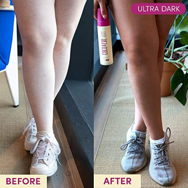 Coco & Eve Sunny Honey Bali Bronzing Bundle. All Natural Sunless Tanning Mousse. Instant Self Tanning Lotion with Bronzer, Mitt Applicator and Kabuki Brush. (Dark)