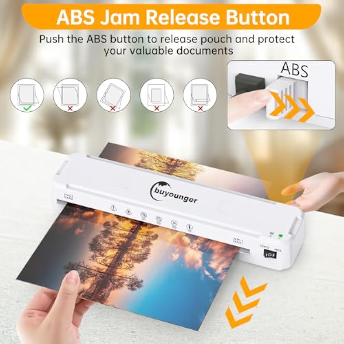 Laminator A3, Laminator Machine with Hot and Cold Settings and 30 Pouches for A3 A4 A5 A6, and Paper Trimmer and Corner Rounder for Home Office