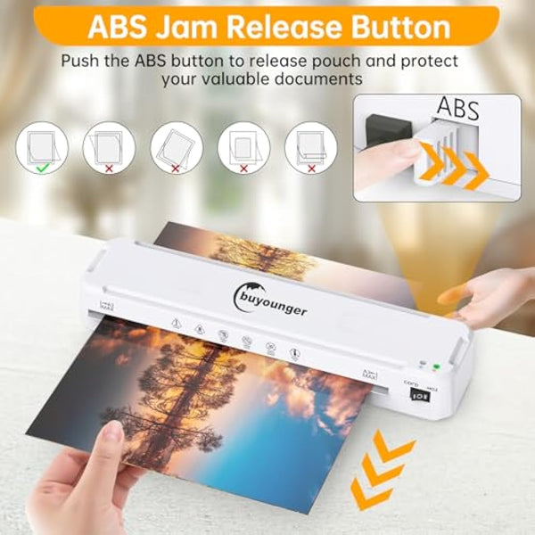 Laminator A3, Laminator Machine with Hot and Cold Settings and 30 Pouches for A3 A4 A5 A6, and Paper Trimmer and Corner Rounder for Home Office