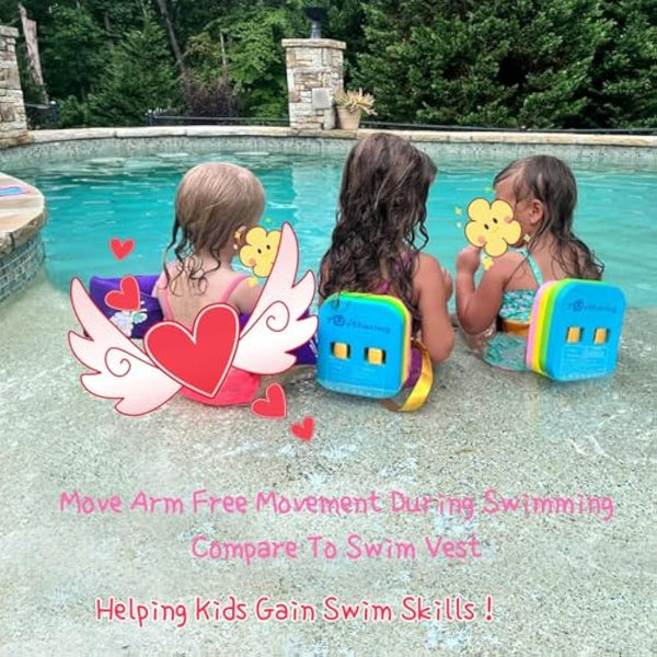 Swim Float Kids Back Belt: Pool Bubble Water Trainer Training Device 3-12 Year Old