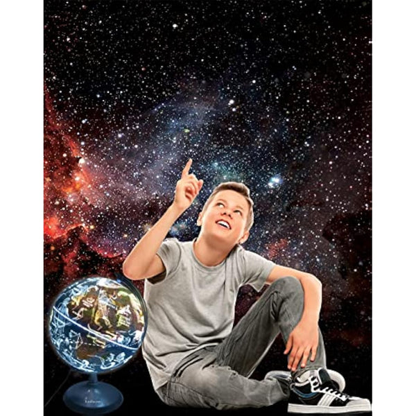 LEXIBOOK NLJ185DE Illuminated STEM 2 in 1 Day Globe Constellation Map at Night Blue/Black