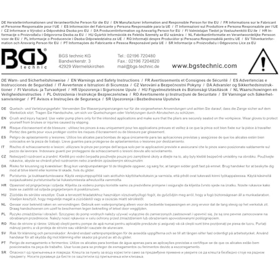 BGS 457-2 | Water Pump Pliers Set | 4 pcs.