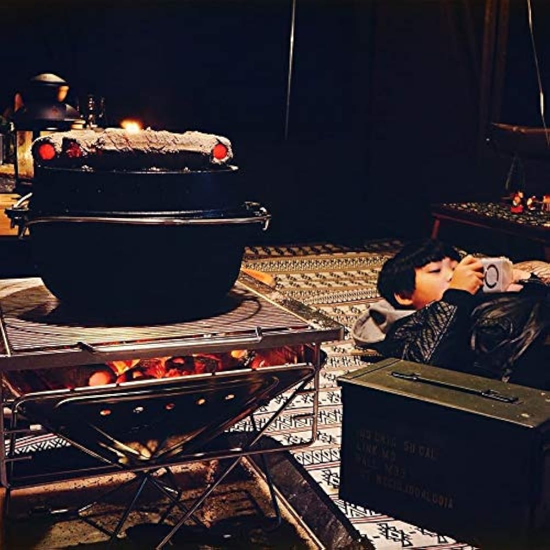 Campingmoon BBQ Grill Fire Pit Foldable Stainless Steel - Large MT-045