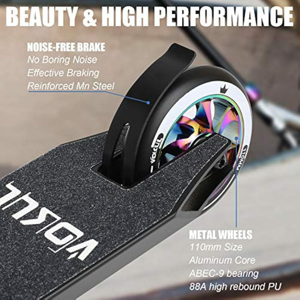 VOKUL BIZT K1 Pro Scooter - Stunt Scooters for Kids 7 Years and Up, Beginner to Intermediate Tricks Freestyle Scooters with 110MM Alloy Wheels