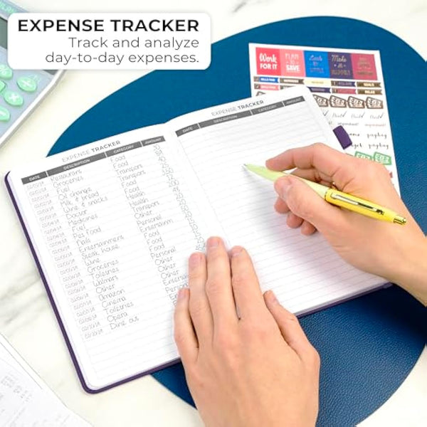 Clever Fox Budget Book – Financial Planner Organizer & Expense Tracker. Money Planner Account Notebook for Monthly Budgeting. Compact (Purple)