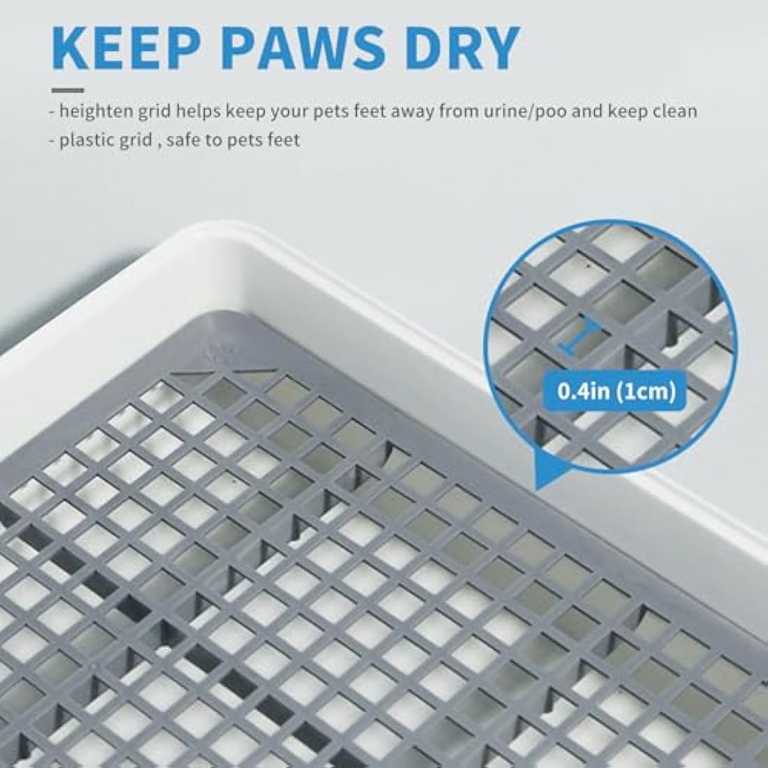 Super Large Rabbit Litter Box with Grate, Extra Large Bunny Restroom Litter Tray