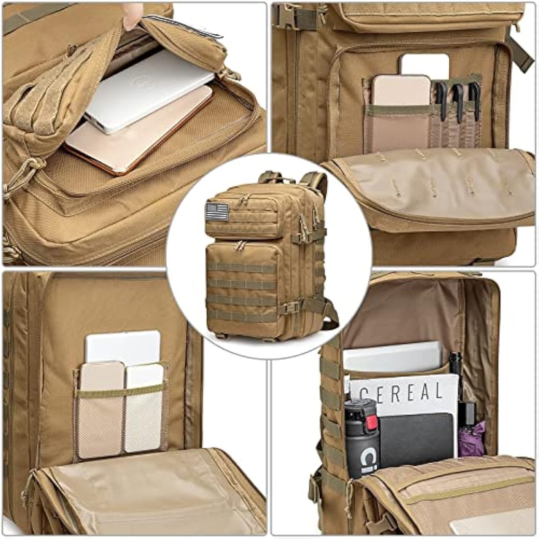 G4Free 40L Molle Backpack Large Pack Molle Shoulder Bag Rucksacks Daypack for Outdoor Hiking Camping Trekking Hunting