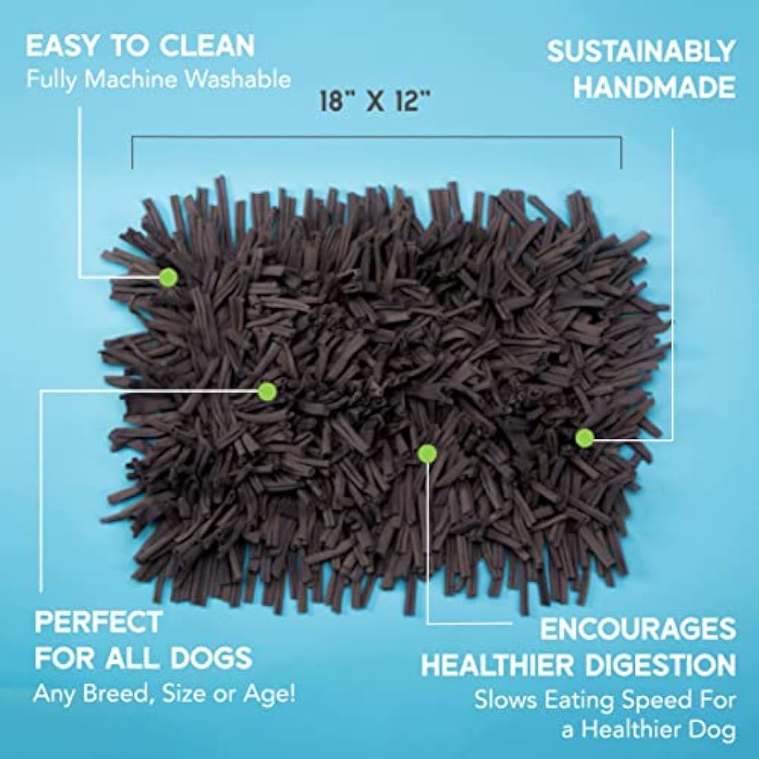 PAW 5 Snuffle Mat for Dogs. Dog Mat (30 x 45cm) Dogs Toys for Boredom - Reduces Anxiety & Improves Dog Health. Dog Enrichment Toy for Smell Training & Slow Eating