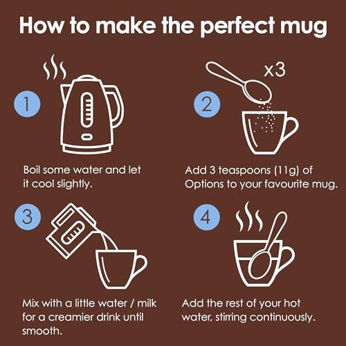 Options Salted Caramel Hot Chocolate Drink (Multipack of 6 x 220 g Jars)