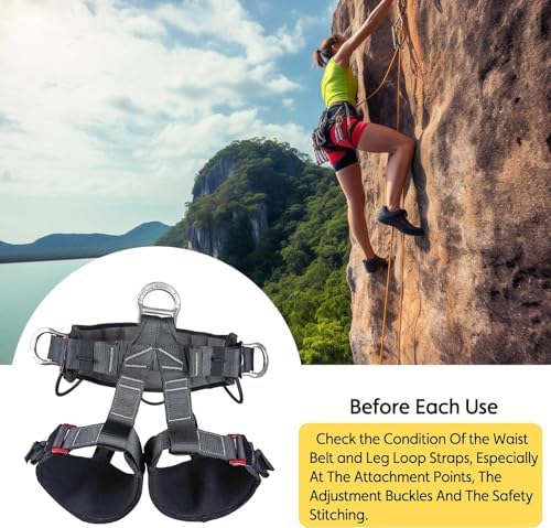 Tree Climbing Harness, Adjustable Thickness Widen Protecta Safety Harness, Half Body Harnesses for Rock Climbing Rescuing Work Fire Rescuing Caving