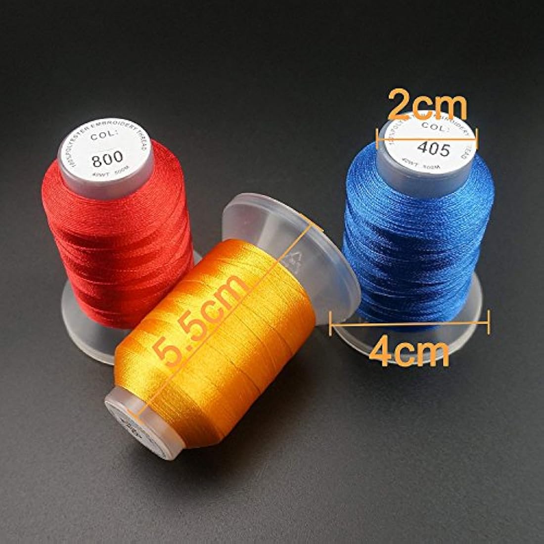 New brothreads 63 Brother Colors 100% Polyester Machine Embroidery Thread Kit 500m - Compatible for Home-Based Embroidery Sewing Machine