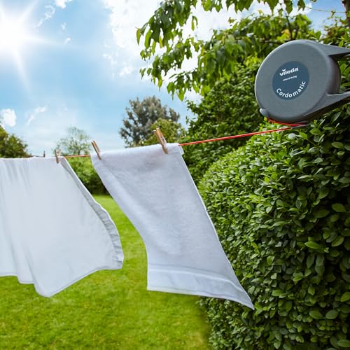 Vileda Cordomatic Retractable Washing Line with 15m Outdoor Clothes Line