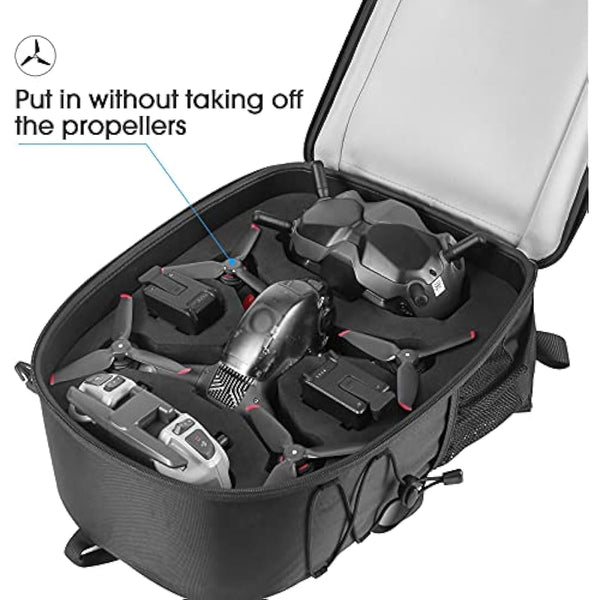 Smatree Professional Hard Backpack for DJI FPV Combo, Ready to Fly Waterproof Backpack Bag for DJI FPV Racing Drone, Goggles V2, Remote Controller 2, Motion Controller and Other Accessories