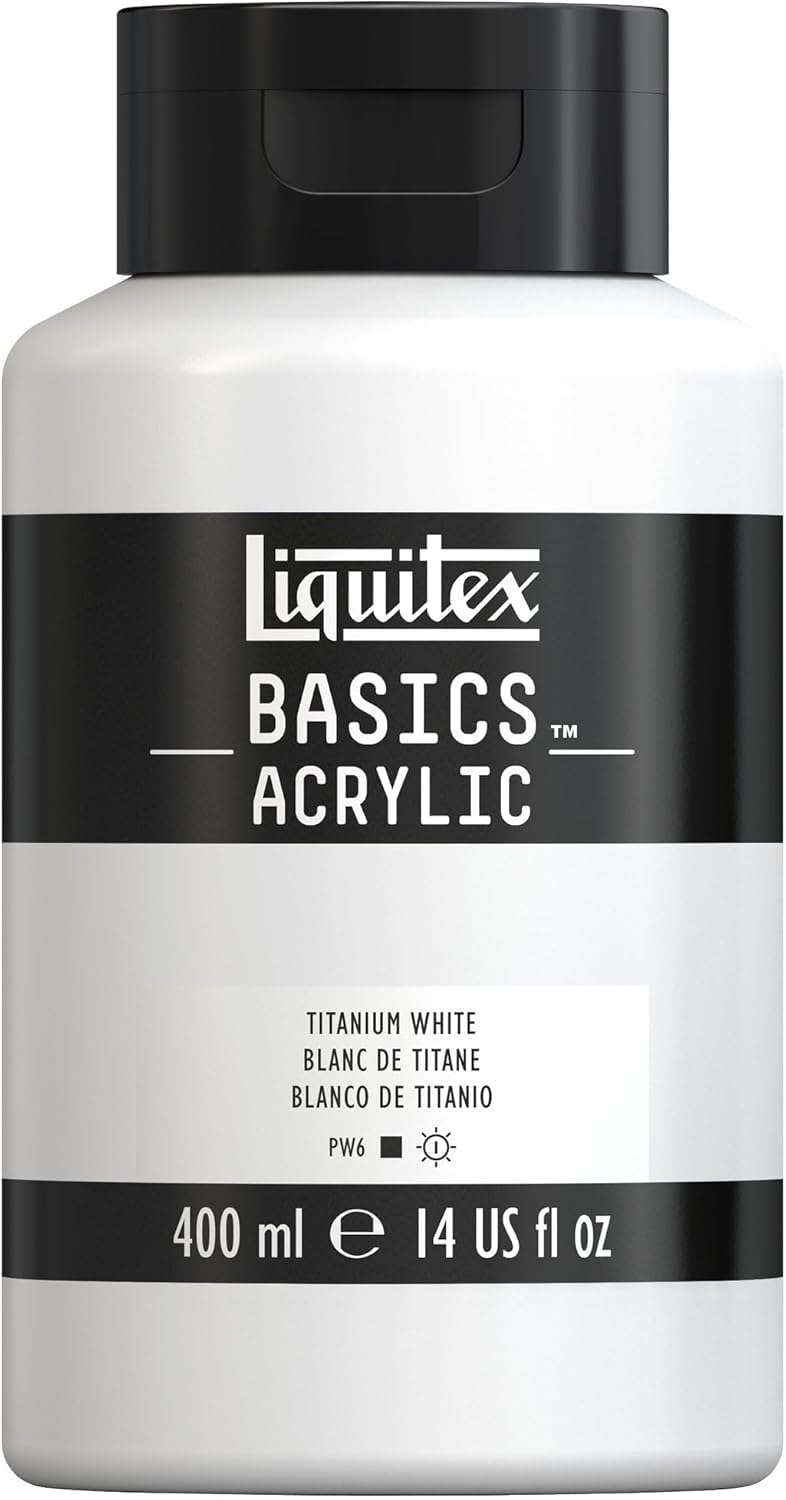 LIQUITEX Basics Acrylic Paint, Titanium White, 400 ml Bottle (8870337)