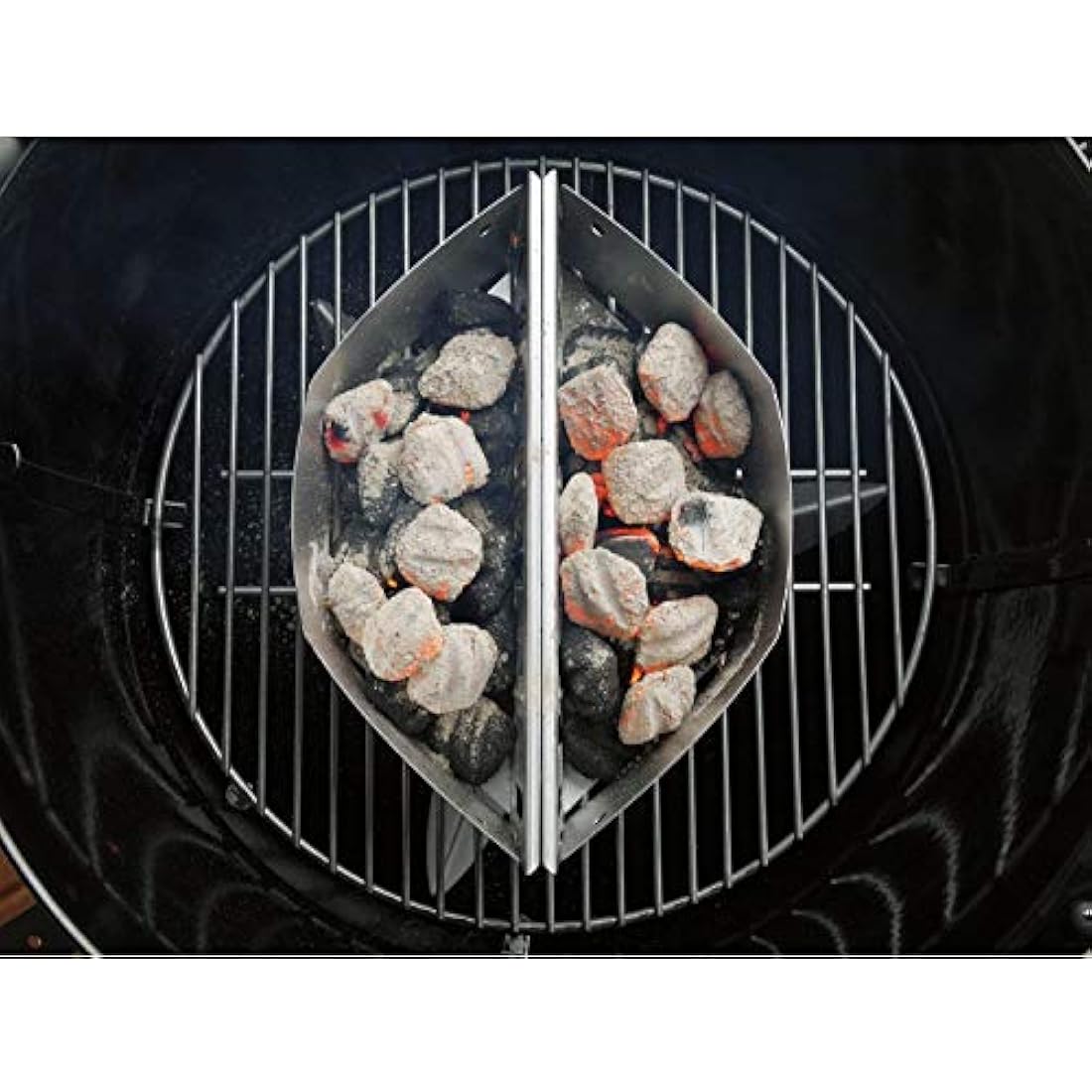 GFTIME 7403 Charcoal Baskets for Weber 47/57/67cm Charcoal Grills, Charcoal Briquette basket for Weber Kettle, One Touch and Master Touch series, Coal Fuel Holders for other Charcoal Grills. 2 Pack