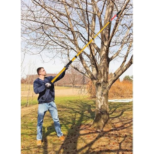 SUNORCHID Telescopic Tree Pruner - 14 Foot Pole Saw, Extendable Long Reach Tree Pruning Saw for Pruning and Trimming Branches and Leaves