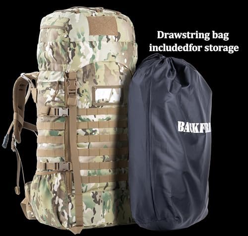 BACKFERRY 75L Tactical Backpack with Internal Frame, MOLLE, and Hydration System for Camping,Hunting,Backpacking,Hiking and Wild Adventure