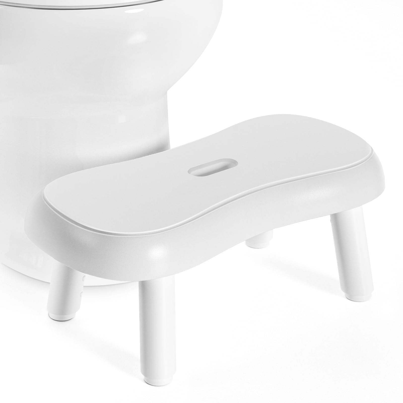 SAMODRA Toilet Stool Squat Adult - 6.7" to 9" Adjustable Heights - Bathroom Poop Stool with Anti-Slip Feet- Squatting Posture Improve Bowel Health &