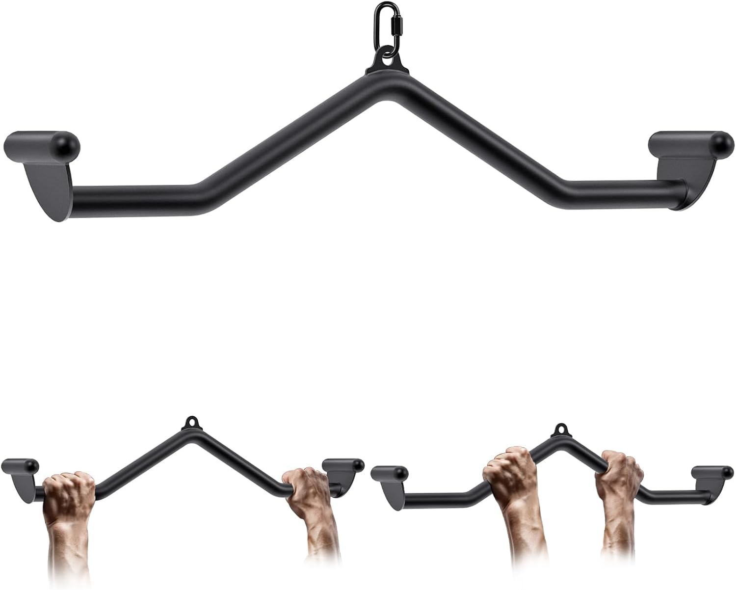 SELEWARE Multi-Grip Pull Down Bar, 32", Alloy Steel, Ergonomic Grip, Versatile Cable Machine Attachment for Home Gym Muscle Training