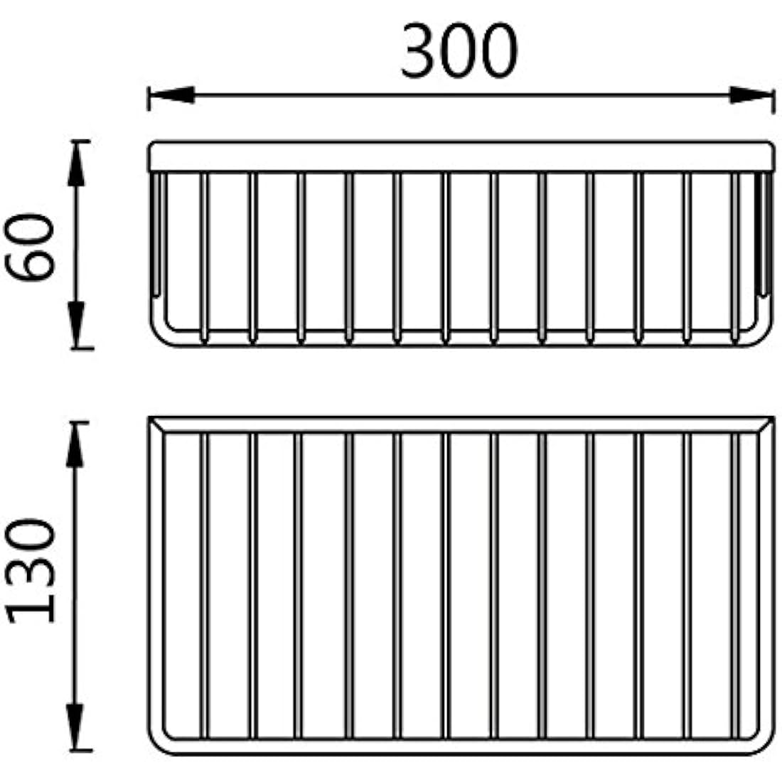 Konhard CS004 Solid Stainless Steel Bathroom Shower Caddy Wall Mount, Brushed Steel