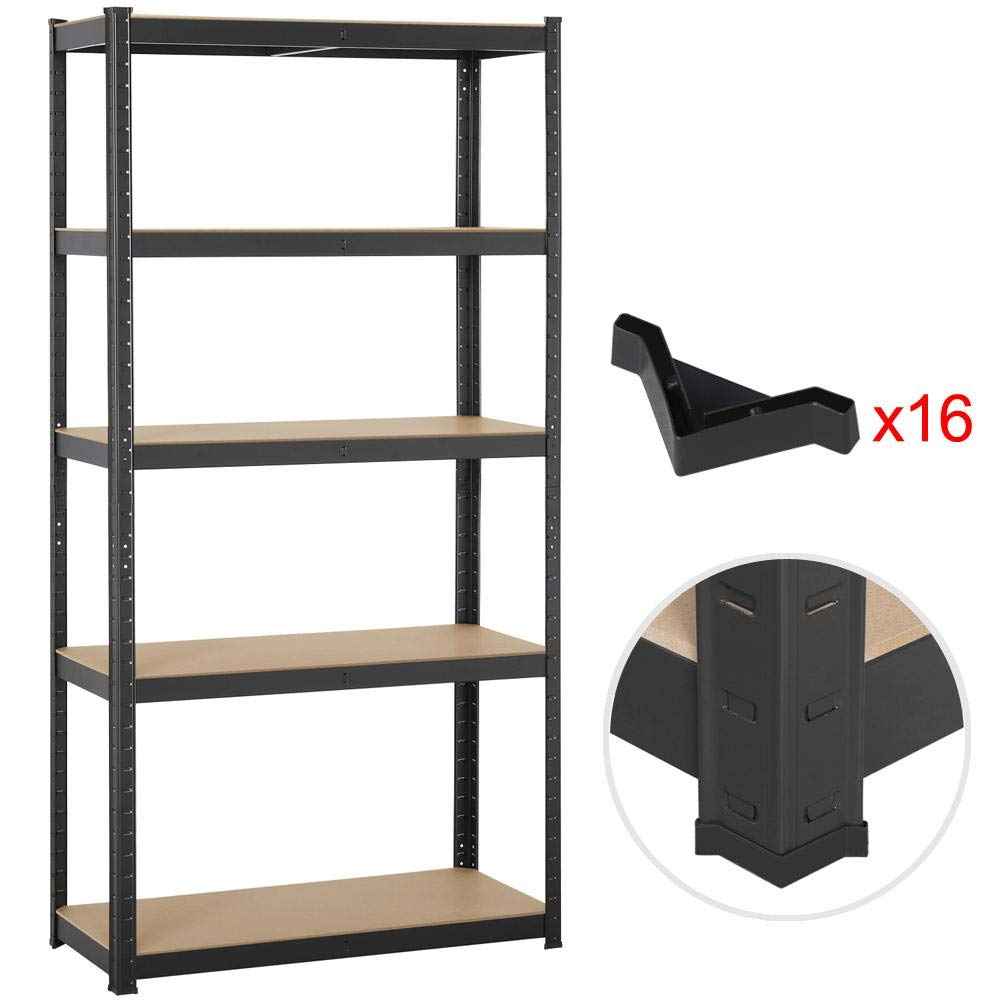 Yaheetech Garage Shelving Units - 5 Tier Heavy Duty Rack for Storage Metal Utility Shelves,180cm x 90cm x 40cm,175KG Per Shelf,Blue