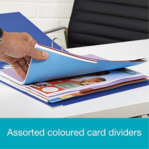 Elba A4+ (Extra Wide), 10 Part Card Dividers, Assorted, 10 Sets
