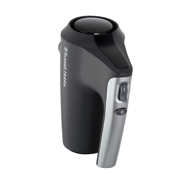 Russell Hobbs Hand Mixer (Electric whisk for baking, 5 Speeds + Turbo Mode, Dishwasher safe chrome beaters & dough hooks, Bowl & heel rest feature,