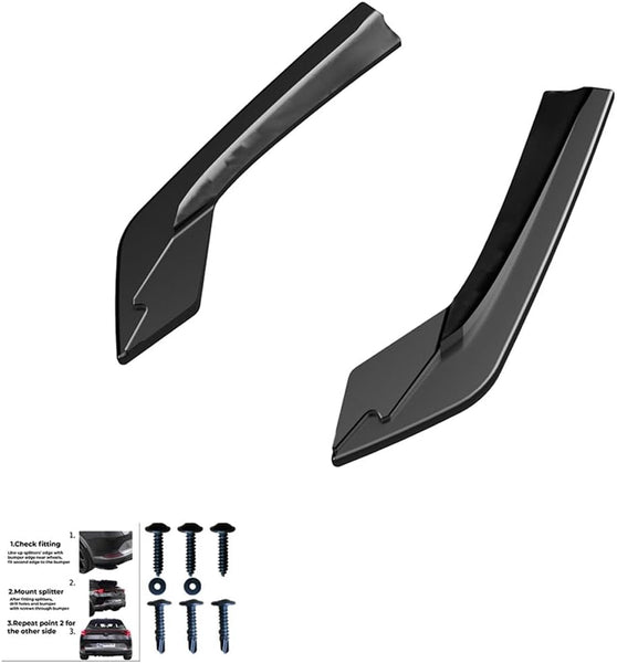 Oneway Rear Side Diffusors compatible with BMW 3-Series G20/G21 M-Pack 2018-2022 - Gloss black