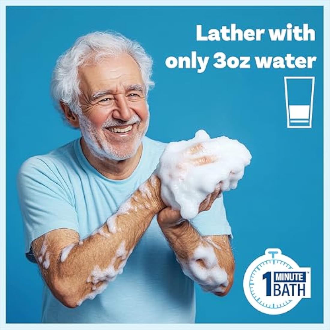 Scrubzz Disposable Bed Bath Wipes 25 Pack for Elderly Travel Camping Single Use Shampoo Shower Rinse Free