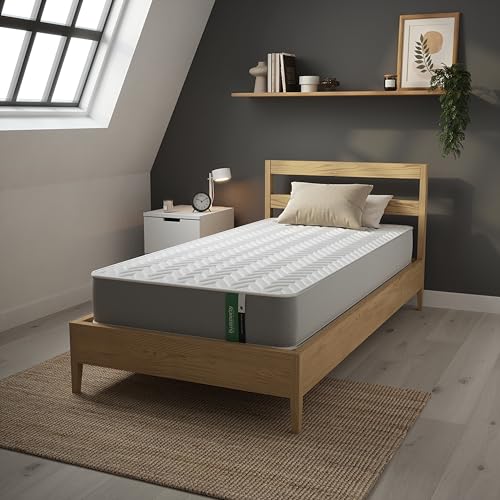 Summerby Sleep Single (90cm x 190cm), Comfort Foam & Coil Spring Hybrid Mattress, Comfy & Affordable Orthopaedic Mattress For Single Bed, Durable Coil