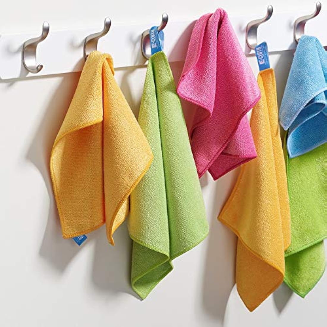 E-Cloth General Purpose Microfibre Cloth, Multipurpose Cleaning Cloth for Household Surfaces, Washable and Reusable, 100 Wash Promise, Red, 10 Pack