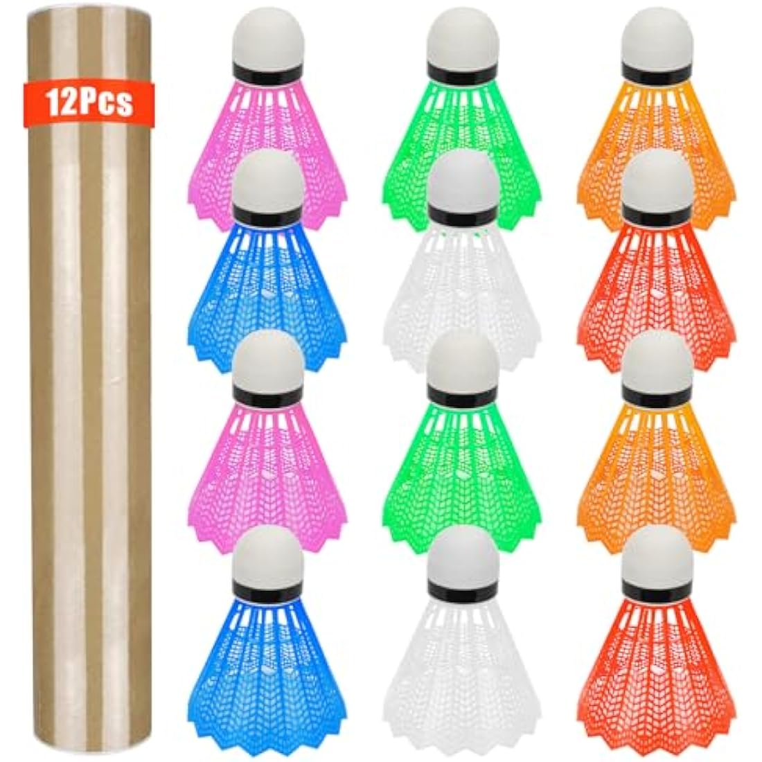 Hysagtek 12 Pcs Badminton ShuttleCocks Shuttles Indoor Outdoor Sport Training Badminton