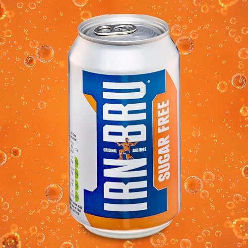 IRN-BRU Sugar-Free Diet, 24 Pack Zero No Sugar & Low Calorie Fizzy Drinks Multipack Cans - 24 x 330ml Cans