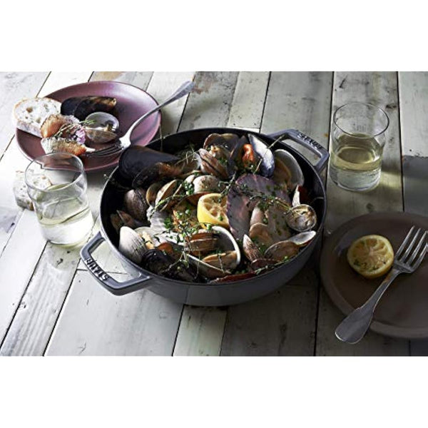 STAUB Cast Iron Frying Pan, Grey, 34 cm