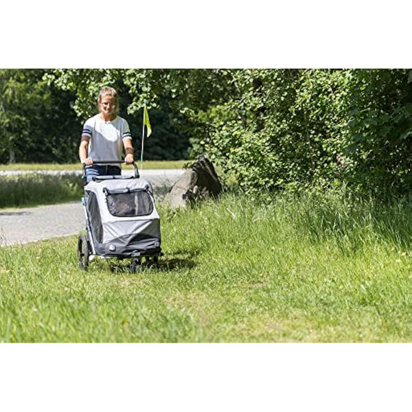 TRIXIE Buggy Front Wheel for Bicycle Trailers (12794/12796/12798) – Quick-click function – 360° joint – Rubber tyres – 12795