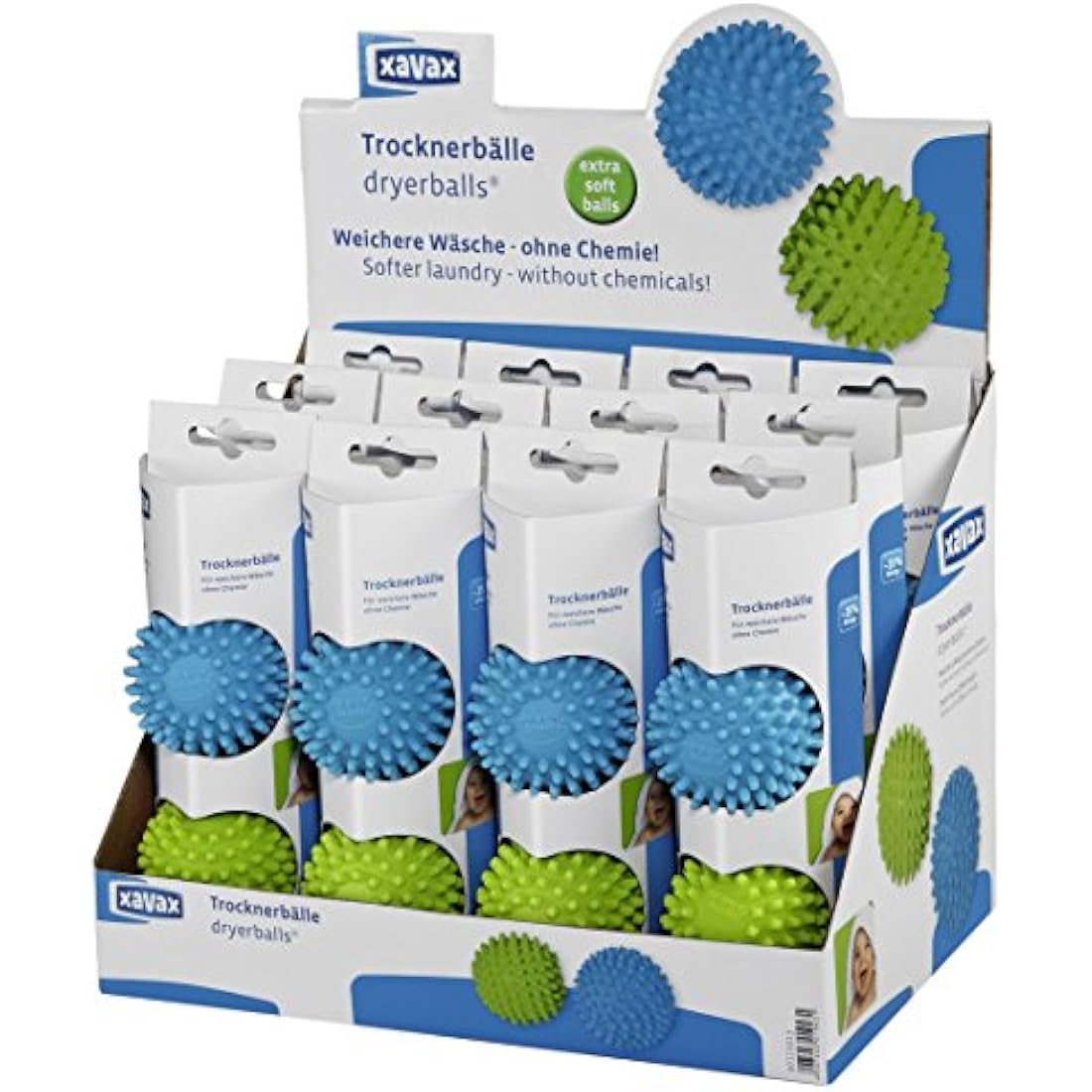 Xavax Dryer Balls, Green/Blue, One Size