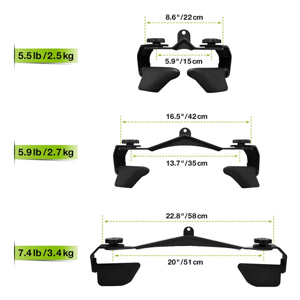 Rowing Handle LAT Pull Down Attachment,Multifunction Fitness Gripper Press Down for Cable Machine Weight Lifting, Tricep Back Muscles Training,