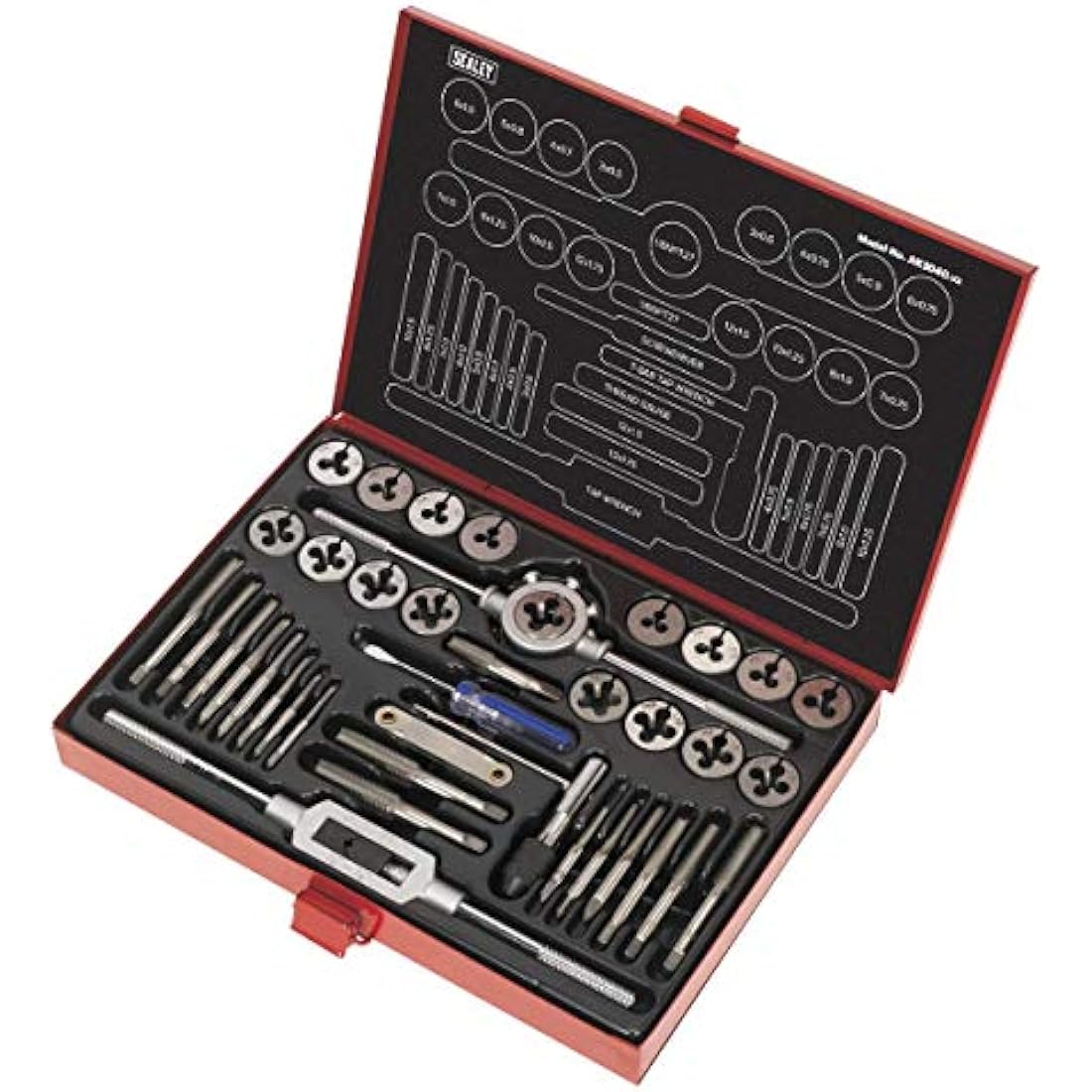 Sealey Ak3040 Tap and Die Set 40Pc Split Dies Metric