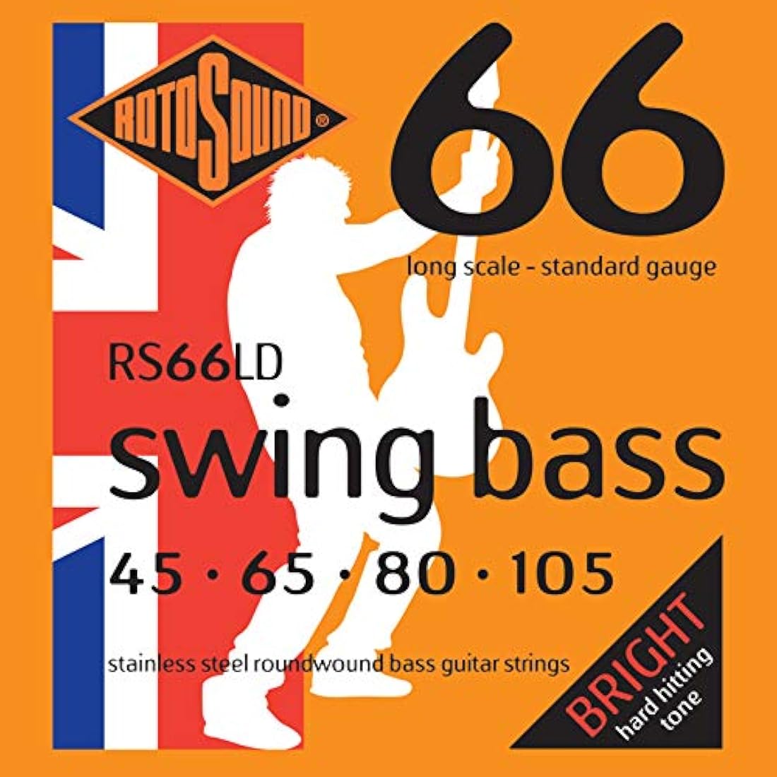 Rotosound Strings for Electric Bass SWING 66 STAINLESS SETS 4-string RS66LD Stainless Standard 45-105