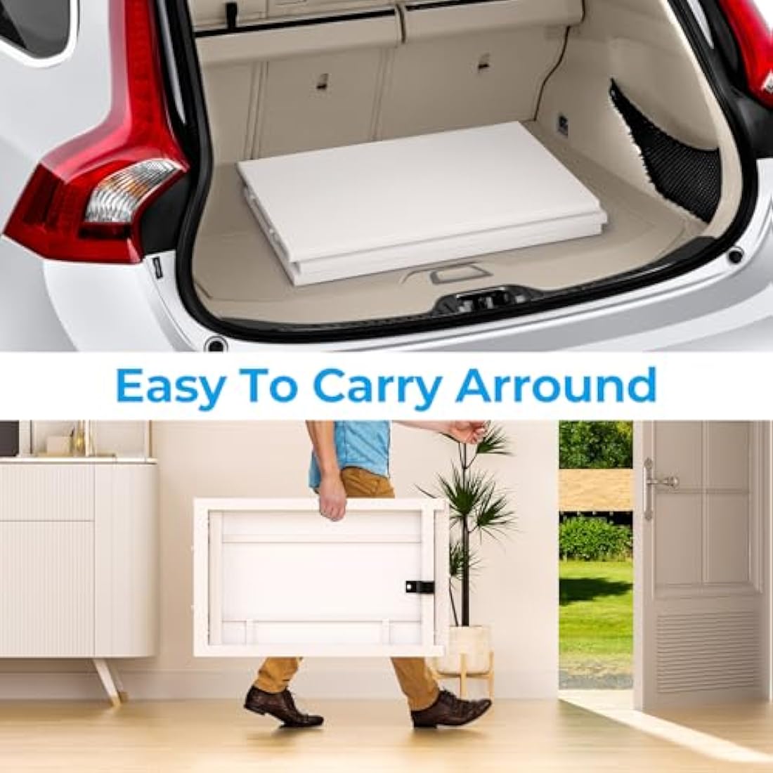 GreenForest Small Foldable Desk No Assembly,80 cm Computer Desk for Small Space,Space-Saving Home Office desk,White