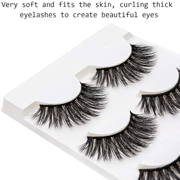 DYSILK 5D Eyelashes Wispies Handmade False Eyelashes Pack Extension Thick Long Reusable Soft Makeup Natural Look Fake Eyelashes