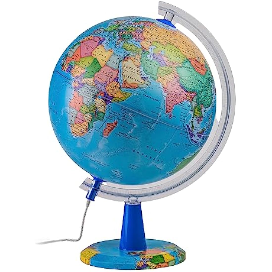 TOPGLOBE Illuminated Globe 20cm - Spanish Map - Political Globes - Educational/Geographical/Desktop Decoration