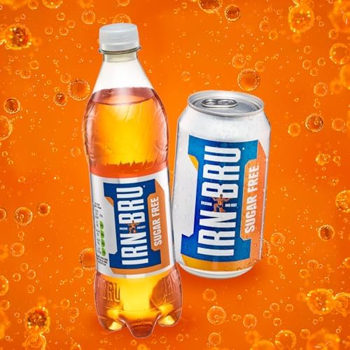 IRN-BRU Sugar-Free Diet, 24 Pack Zero No Sugar & Low Calorie Fizzy Drinks Multipack Cans - 24 x 330ml Cans