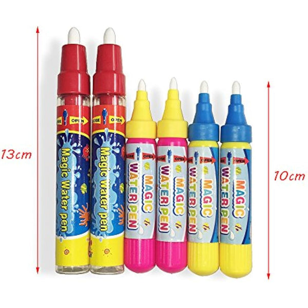 JAYSRIS Magic Replacement Water Pen,Add Water Pen(6PCS) For Magic Water Drawing Mat