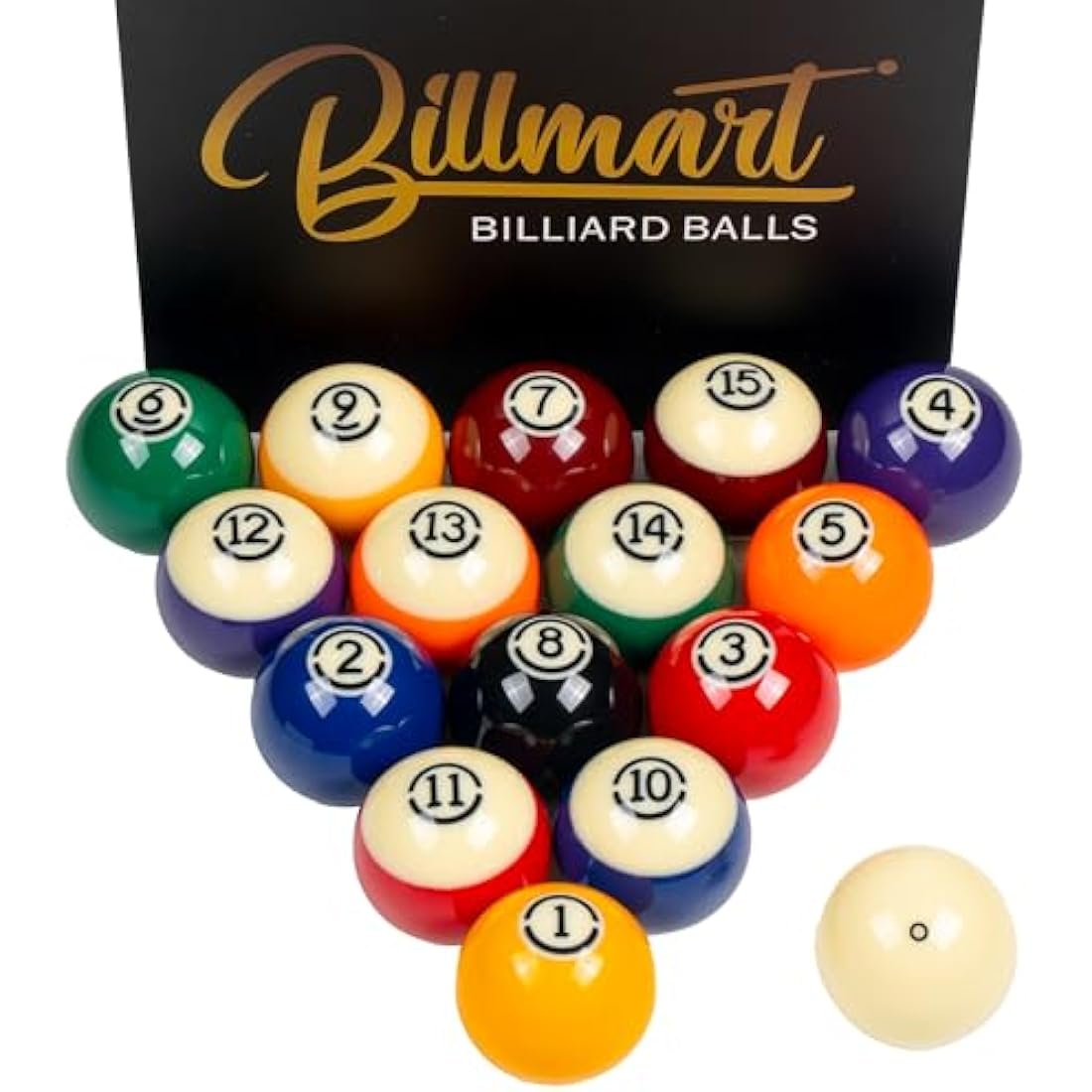 Billmart, Premium Billiard Ball Set - 16 Standard Size Balls (57.2mm)