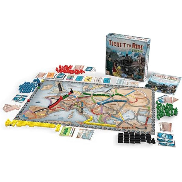 Days of Wonder | Ticket to Ride Europe | Board Game | Ages 8+ | 2-5 Players | Average Playtime 30-60 Minutes