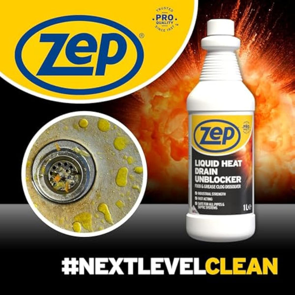 Zep Commercial Unblocker Heat Drain Liquid